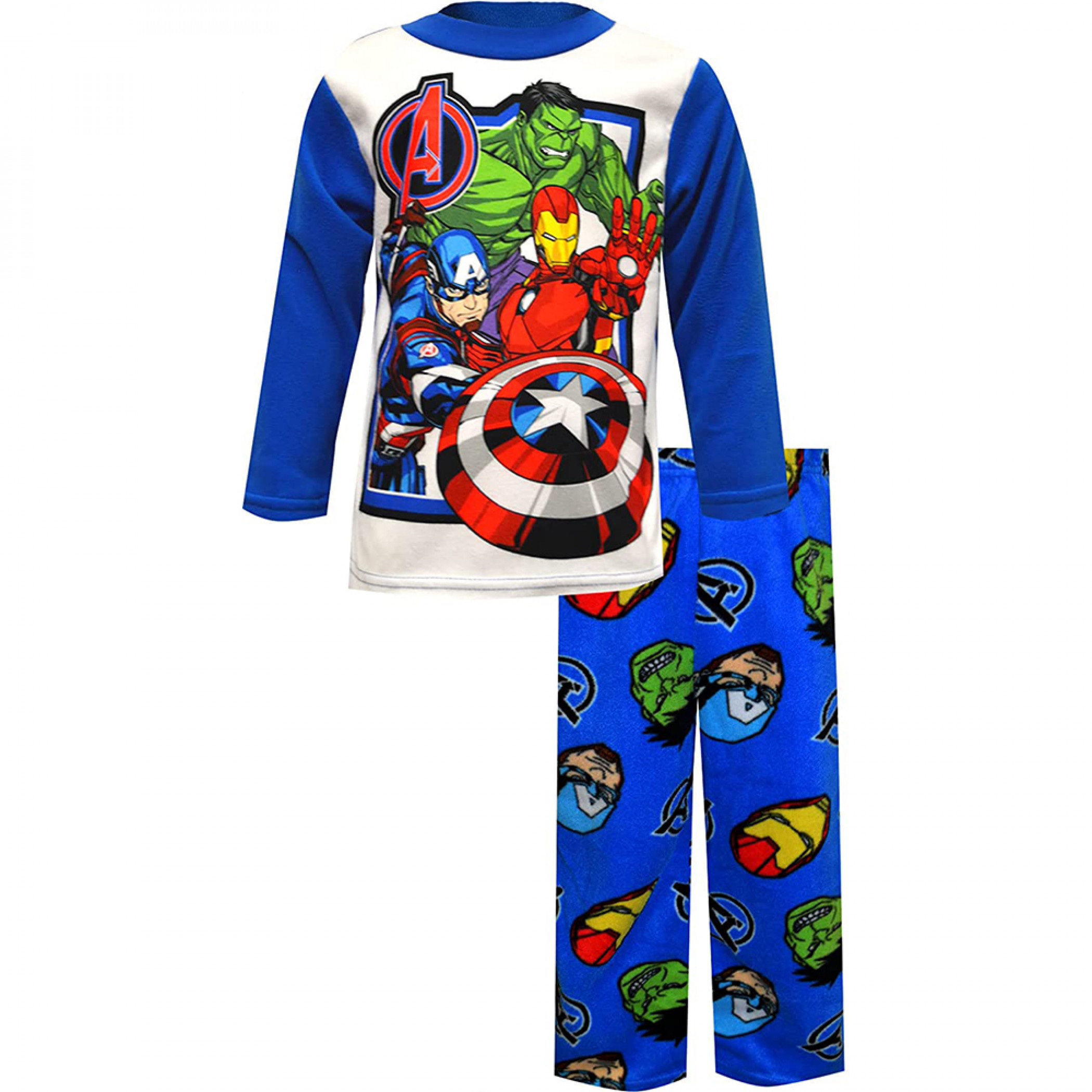 Avengers Hero Team Pose and All Over Head Pajama Set
